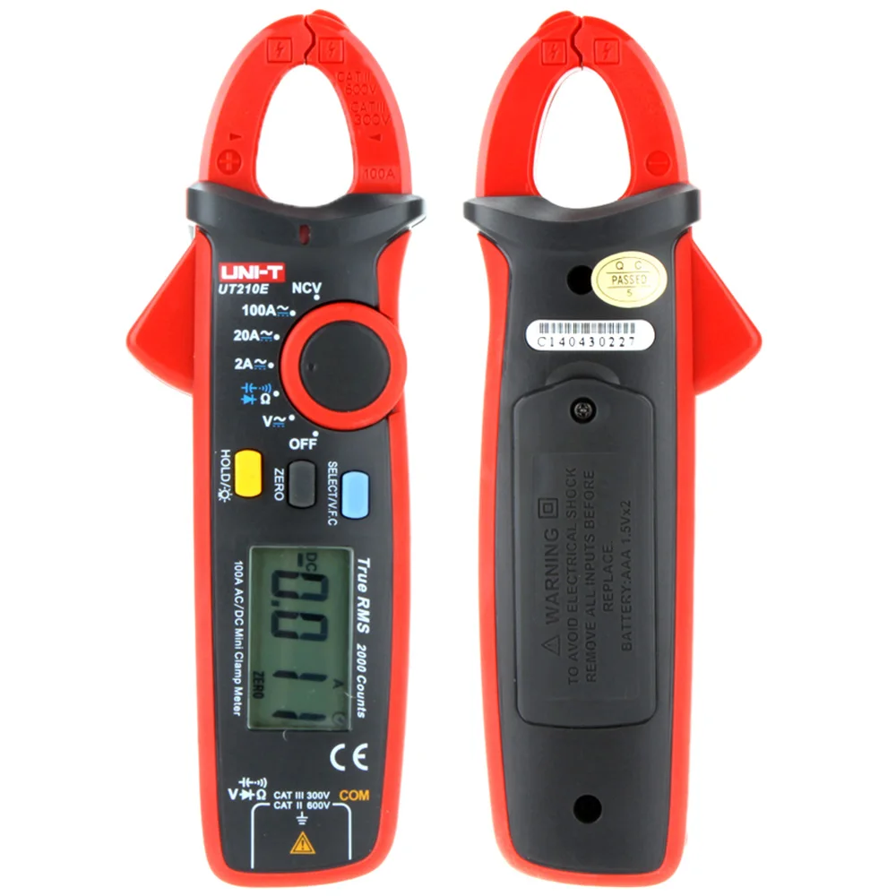  Цифровой Ut210e 100amp 600v Ac Dc Токоизмерительные мультиметр True Rms Vfc диод Amperimertro т токовые