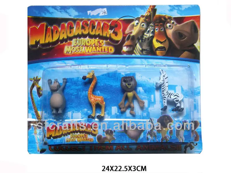 New character toy plastic madagascar doll