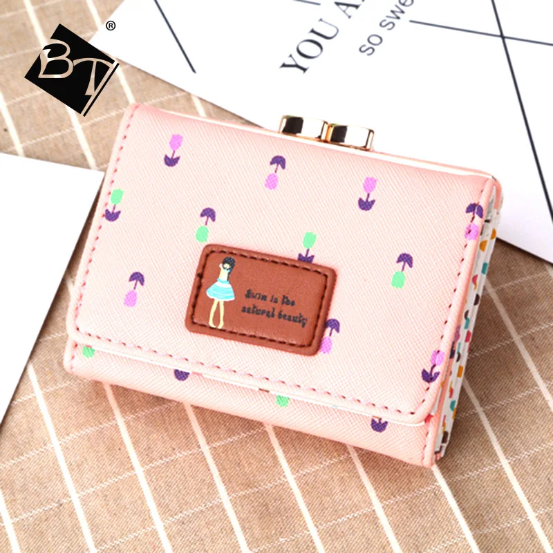 Lower Price Cheap Customized New promotion gift purse yong girl women wallet wholesale