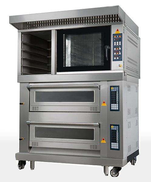 Electric bread Convection oven 2 deck 4 tarys oven with 10 Pan Proofing Cabinet