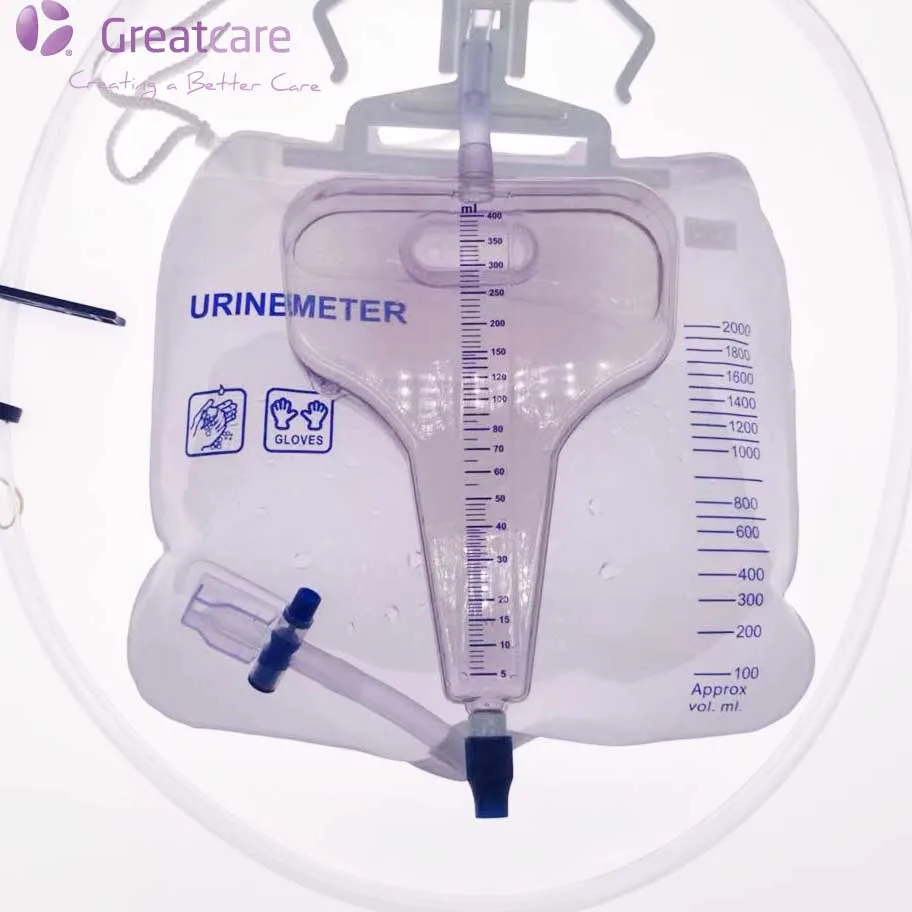 
Greatcare Medical 400ML Disposable portable Adult urine meter drain bag 