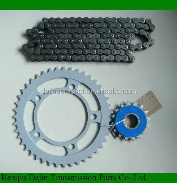 
motorcycle chain and sprocket transmission kits for moto honda made by China manufacturer 