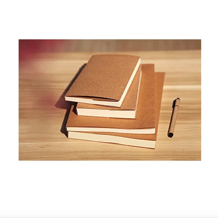 Brown Kraft Cover Sketchbook / Notebook With Blank White Paper 130 sheets