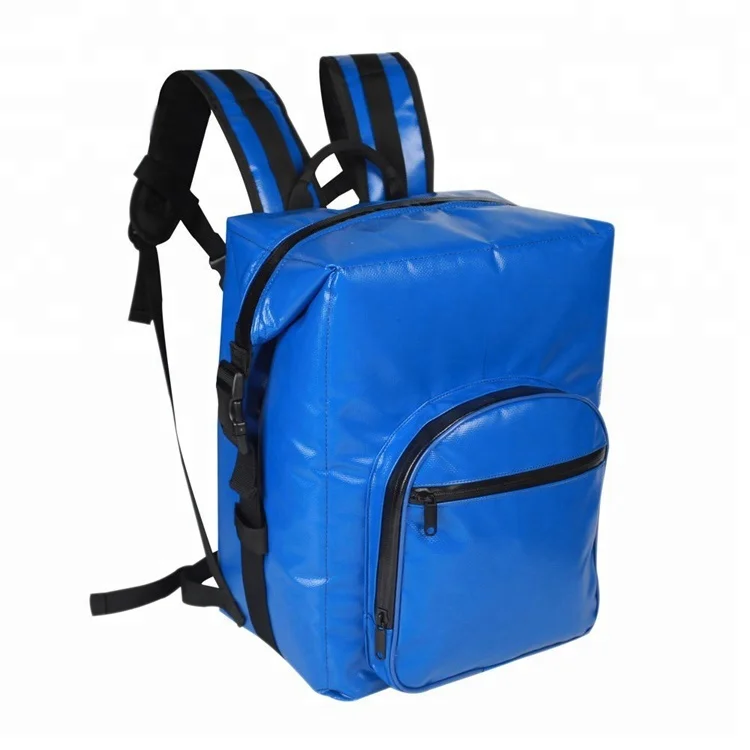 Сверхмощный рюкзак с рулонным верхом и закрытой подкладкой из ПЭВА 500D, водонепроницаемый рюкзак-холодильник из ПВХ с ланч-боксом