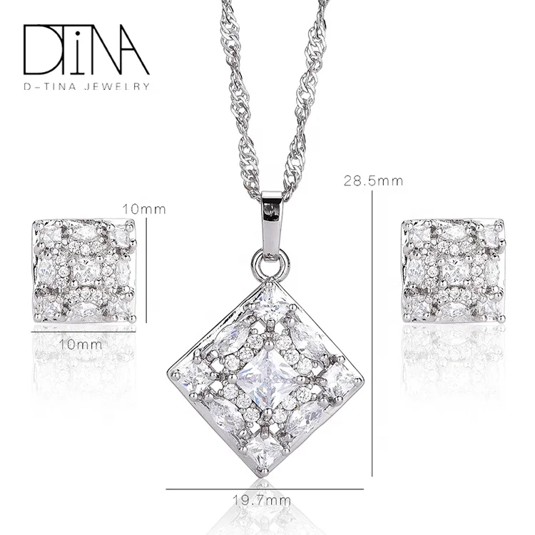 DTINA Moroccan Luxury Dubai Gold Cubic Zirconia Rhinestone Jewelry Packaging Sets