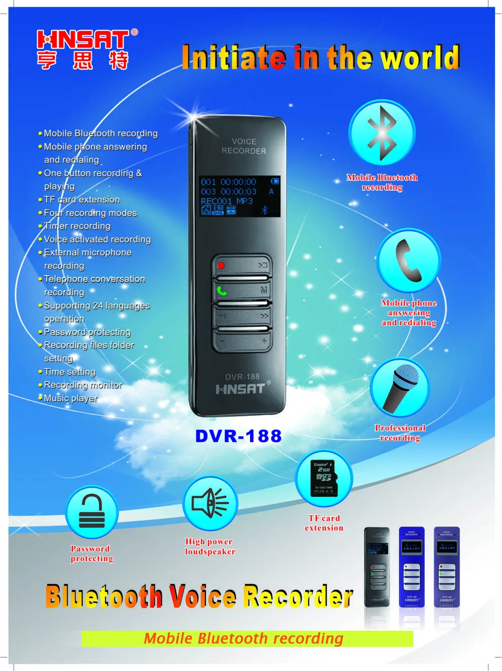 8GB Wireless Voice Recorder Mobile Cellphone Telephone Call Voice Audio Recorder Dictaphone Mp3 Player