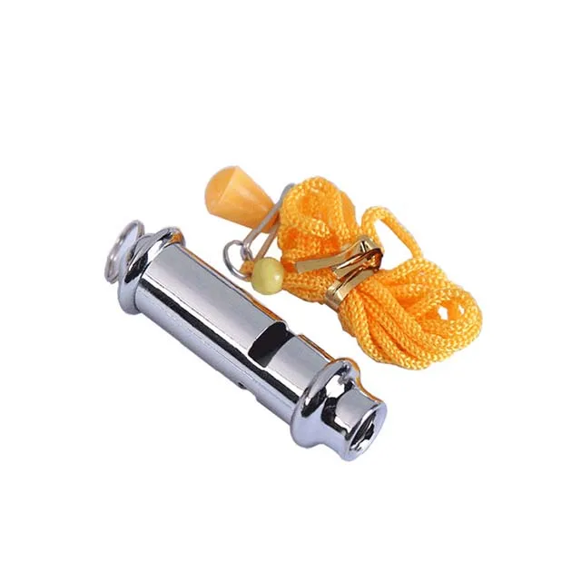 hot saling referee whistle small soldiers script wolf whistle with lanyard for security