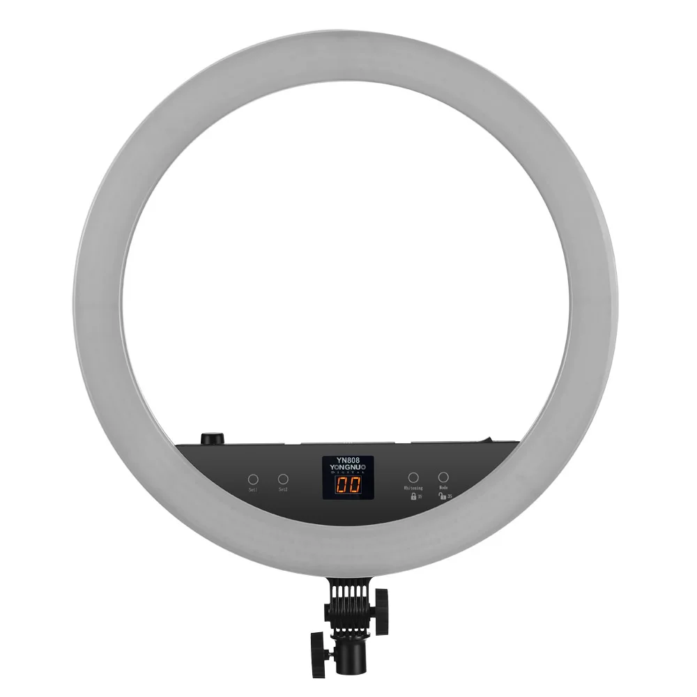 
YONGNUO Photo Studio Accessories YN808 Selfie Ring Light with Wireless Remote, Cell Phone Holder Stand for Live Stream/Makeup 