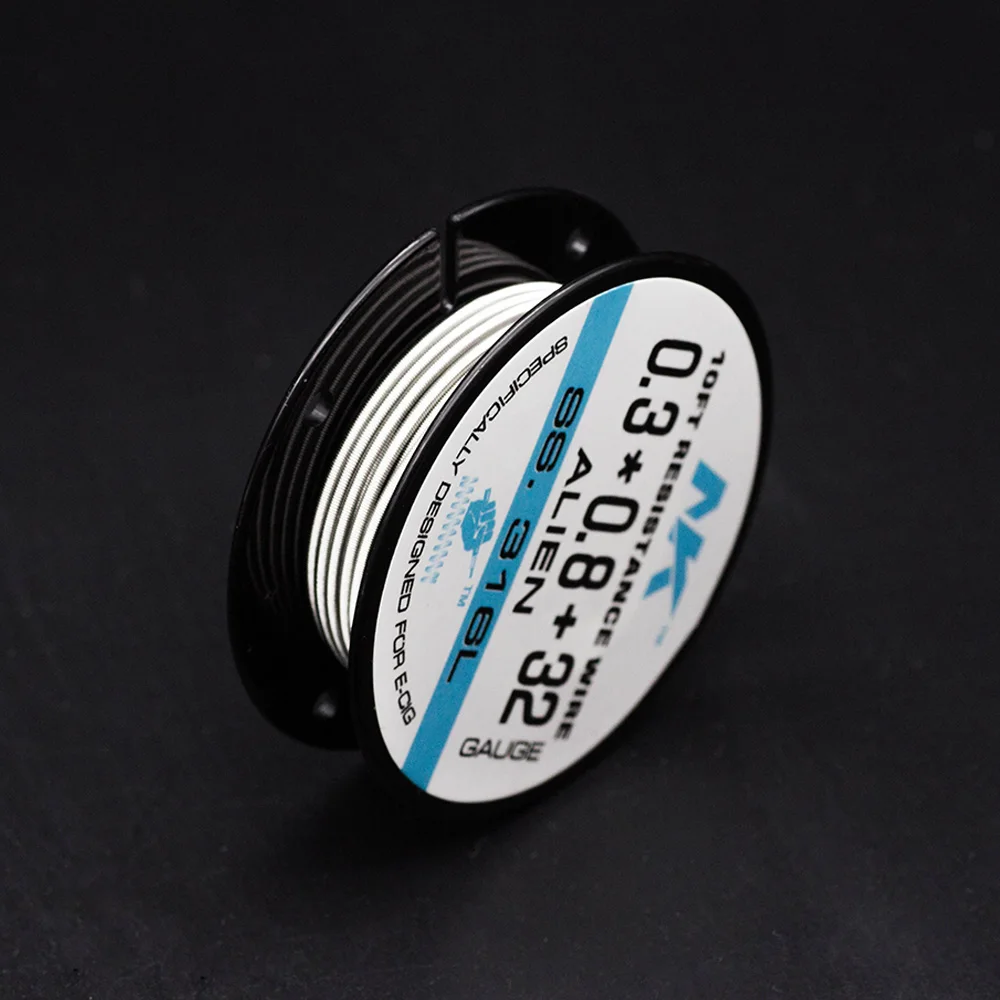 NK stainless steel alien wire 10ft flat clapton wire SS316L resistance heating wire for prebuilt coil