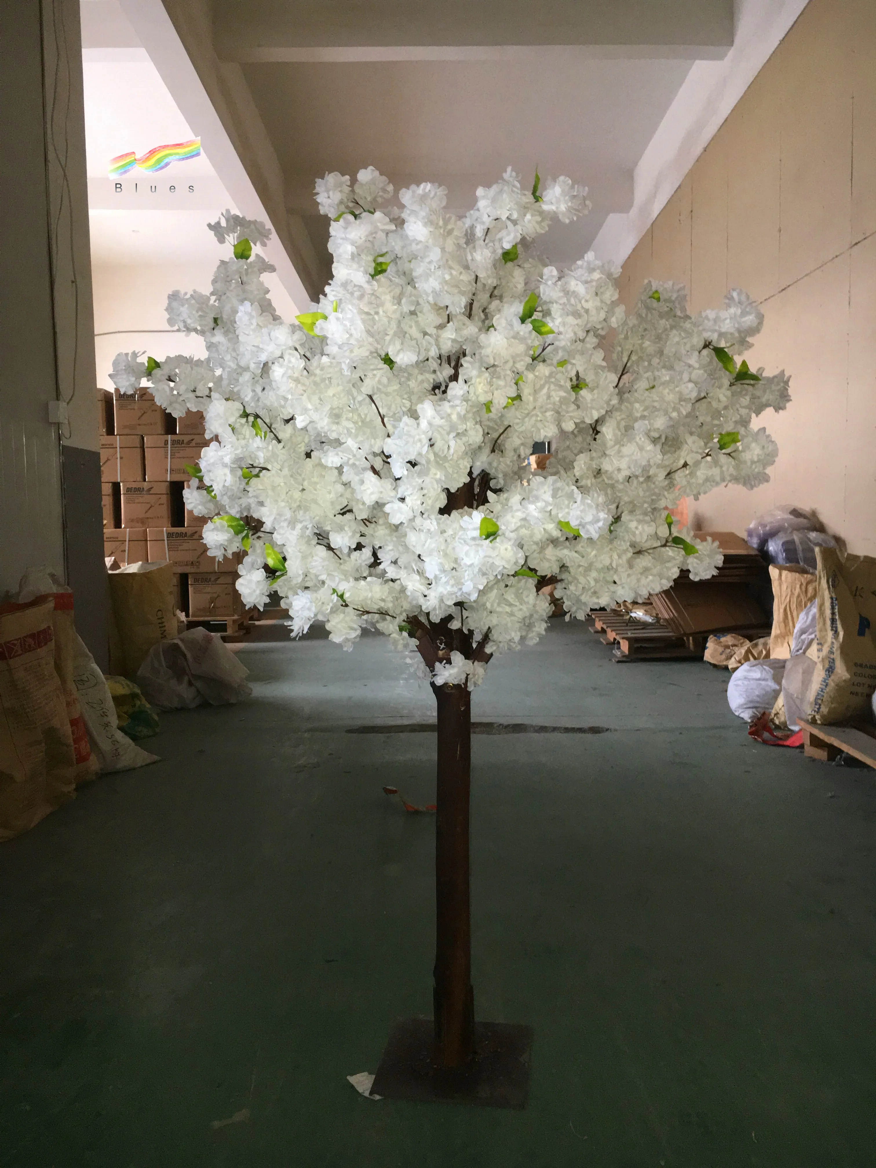 Artificial  silk cherry blossom table tree flowers wedding centerpiece trees for sell decoration wholesale
