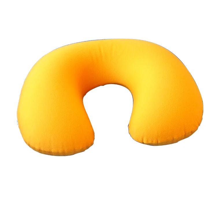 factory produce inflatable U shape neck pillow with cotton cover