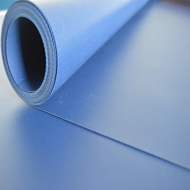 
Blue Waterproof UV 560gms PVC Material Heavy Duty PVC Coated Tarpaulin Fabric 