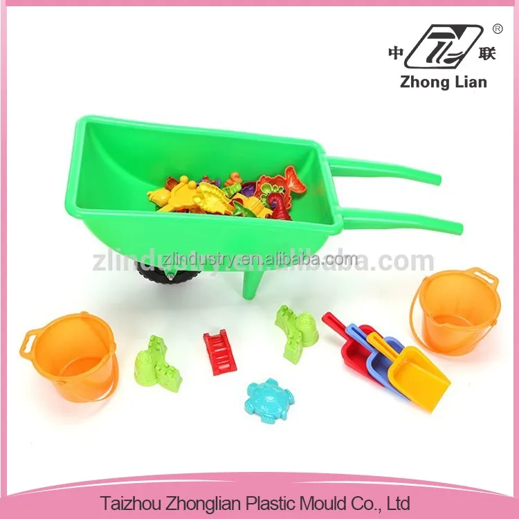 Wholesale durable outdoor home plastic toy kids wheelbarrow yellow