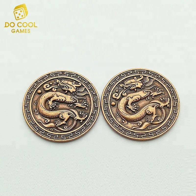 Custom dia casting card game metal token