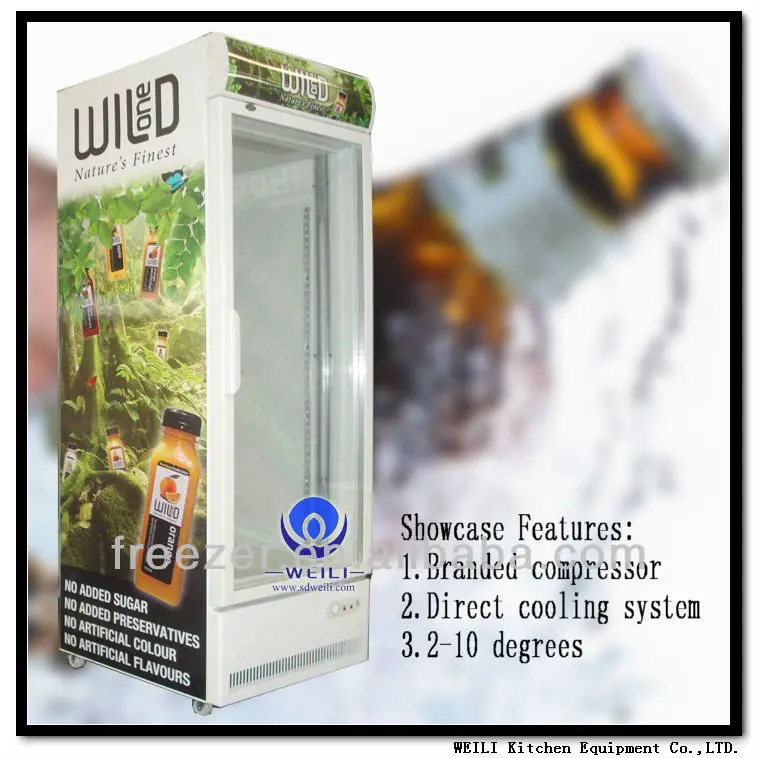 430L display refrigerator glass door fridge big capacity back bar cooler beverage fridge drinks showcase freezer