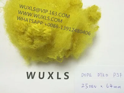 dope dyed colored polyester staple fiber psf fibre trilobal for needle punched non-woven fabric / GEO-textile / vortex spinning