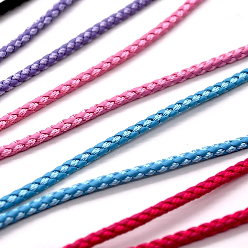 
Hot selling light leather round neck lanyard for girls 