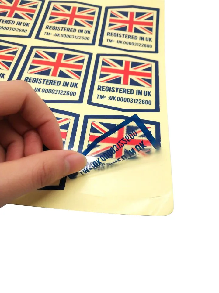 
Custom printing label transparent adhesive sticker 