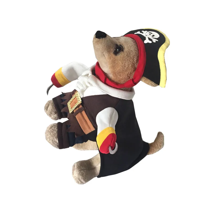 New Funny Pet Clothes Caribbean Pirate Dog Cat Costume Clothes