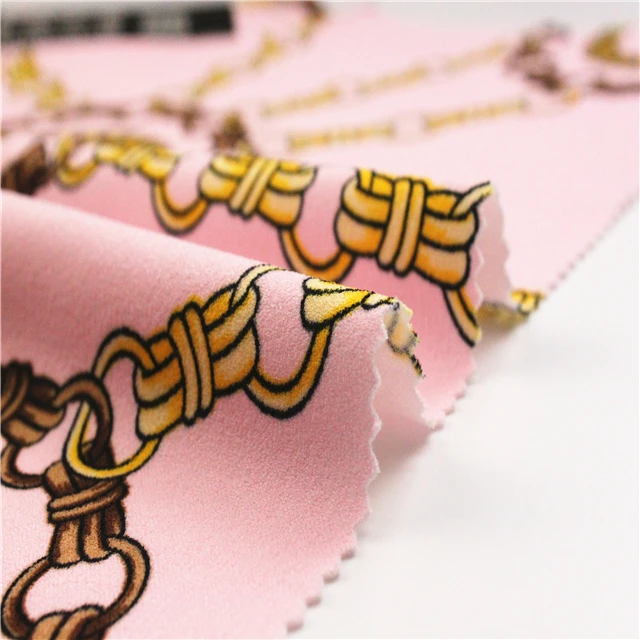 New fashioncable High Quality stretch printed heavy moss crepe fabric printed sweater fabric