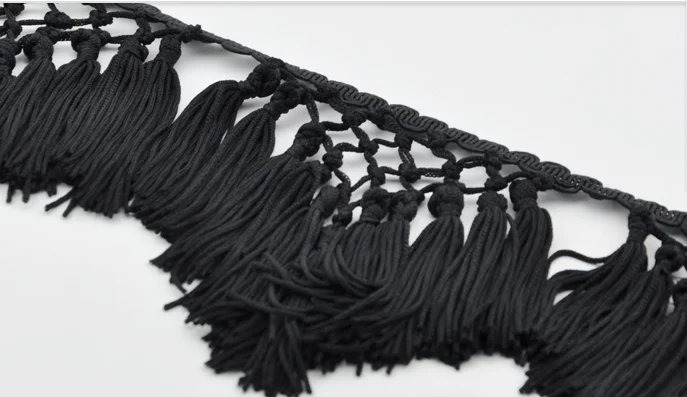 Wholesale 2017 Special Design Black Long Tassel Fringe for Dresses