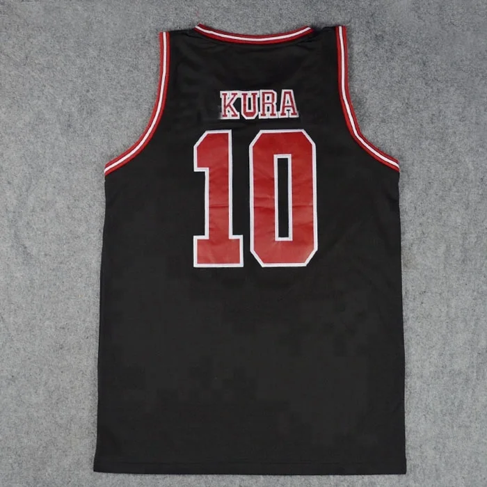 High Quality Custom Team Name Number Basketball Jersey Color Design Basketball Uniform Embroidery for Men Patch White Red Black