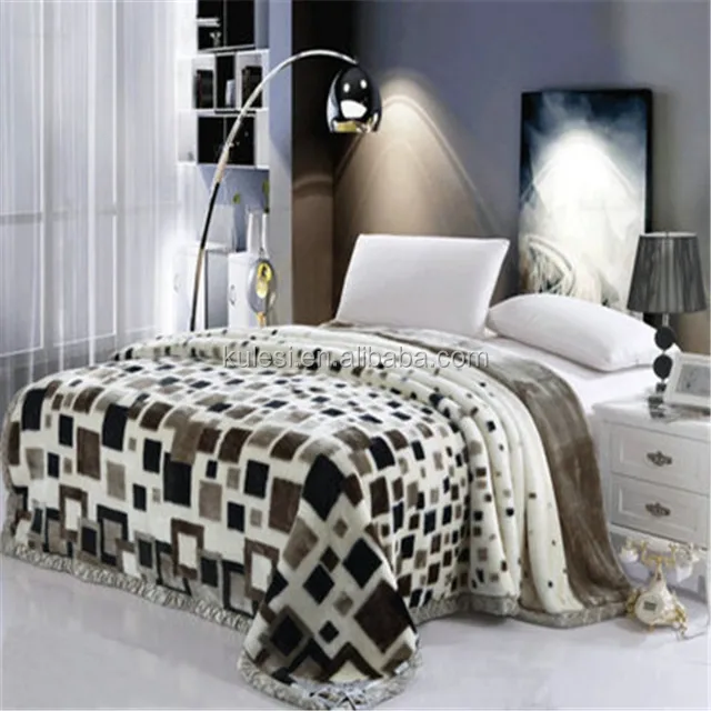 new design fashion style fleece raschel solaron korean blanket winter made in china