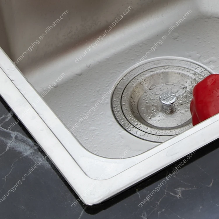 Новая модель кухонной раковины из нержавеющей стали с герметичным мусорным баком и дренажной доской