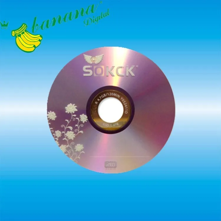 Hot sell banana lowest 4.7GB 16X blank discs dvd