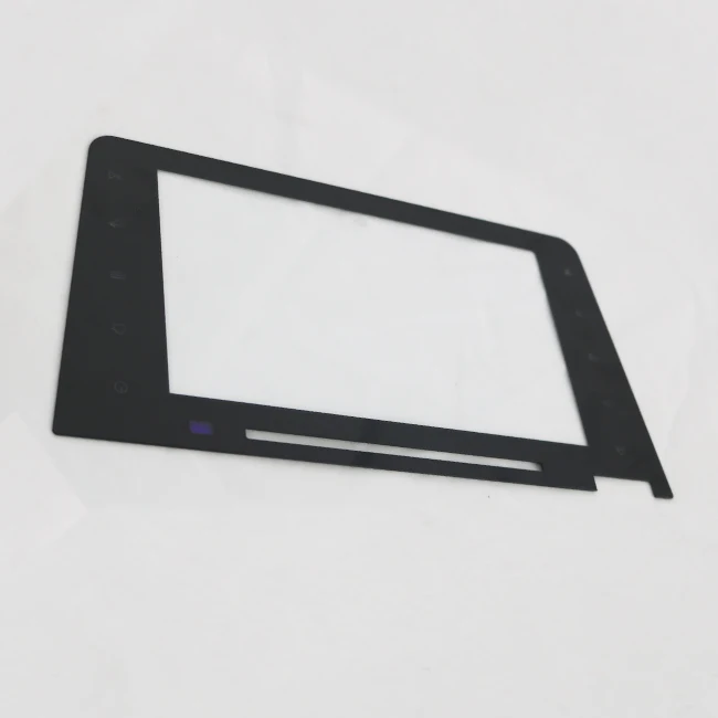 Польский край плоский шелкография красочная закаленная Автомобильная панель сенсорный чувствительный 3 мм прозрачный закаленный лист стекло