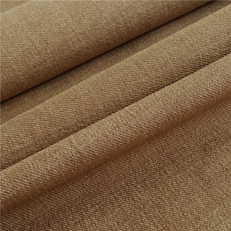Breathable Khaki Polyester Special Yarn 170Dx 320D Cation Woven Twill Dress Fabric Double Color Drill Cloth