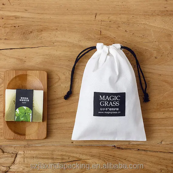 Custom Logo White Cotton Pouch