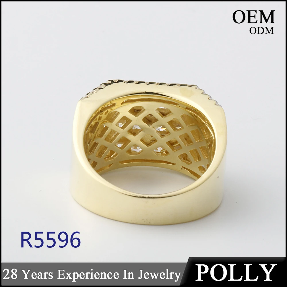 
American style men ring hip hop rings 925 sterling silver jewelry men 