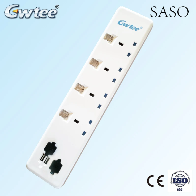 SASO 1.5mm copper cable, fuse BS UK plug, 13A extension cord