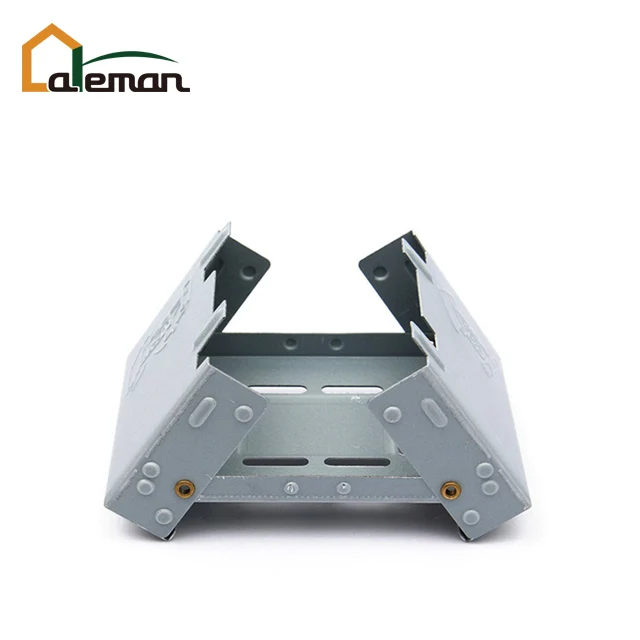 Portable Mini Emergency Stove, Ultralight Pocket Folding Solid Alcohol Wax Hexamine Block Stove Burner w/4pcs Solid Fuel Tablets