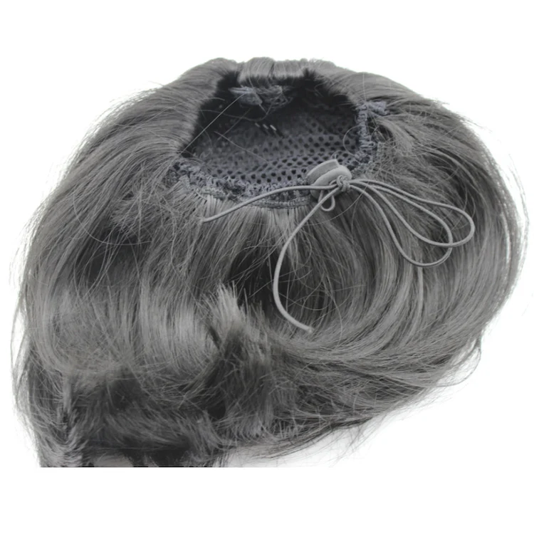 
Synthetic natural looking large bride hair bun 