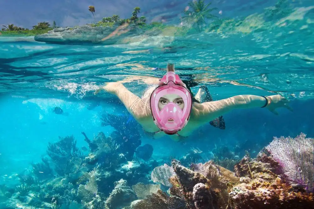 2019 Hot Sell Anti Leak Snorkel Mask Full face Swimming Mask