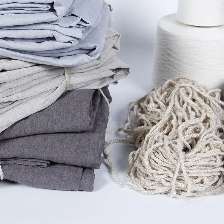 Vintage washed French linen bed set stone washed linen bedsheets