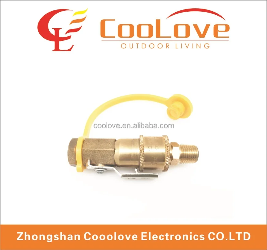 RV trailer propane tank quick connect disconnect valve fitting