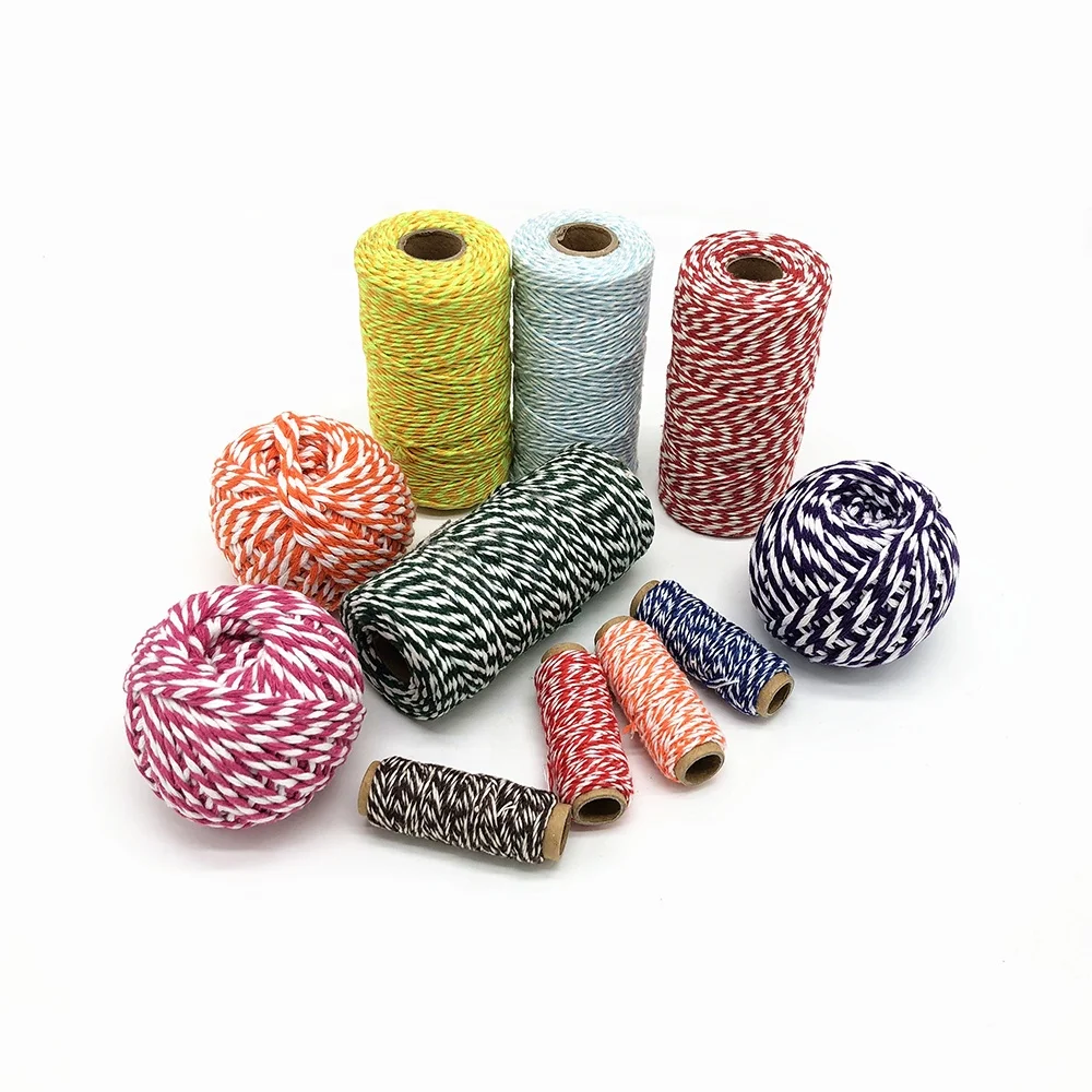 
Double color cotton bakers twine bag string OEM rope set 