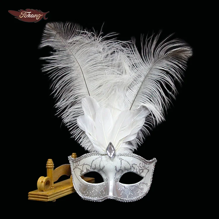 Party City Masquerade Masks With Ostrich Feather Decoration