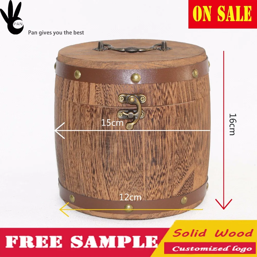 China wholesale Home & Bar Use Customized logo coffee wooden barrel