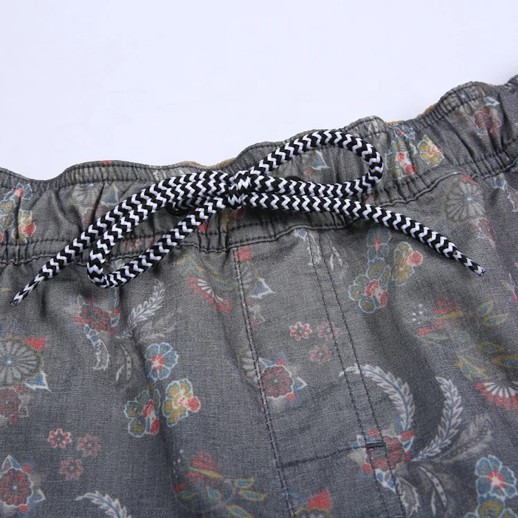 custom vintage surf men print elastic waist swim trunks board shorts men swimwear