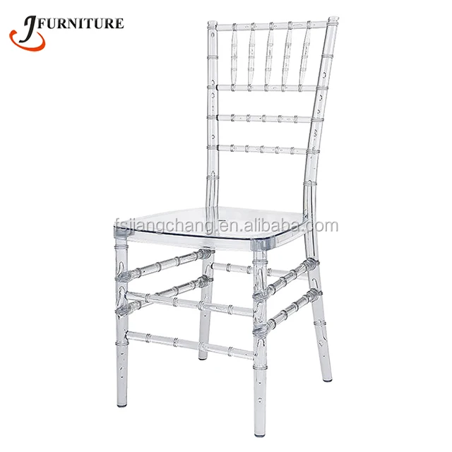 Белые акриловые стулья для Бальных комнат Chivari из смолы для продажи