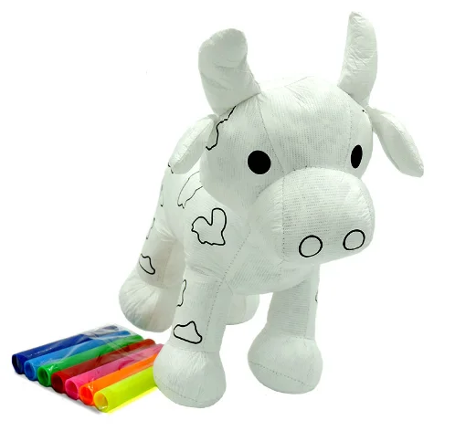 Diy-картина игрушечной набитые сделанные своими руками Крупный рогатый скот живопись игрушка плюшевая