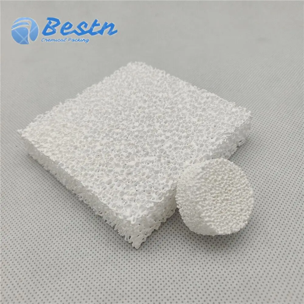 Casting Filtration Ceramic Foam Filter Alumina  Al2o3 Ceramic Foam Filter For Metal Foundry