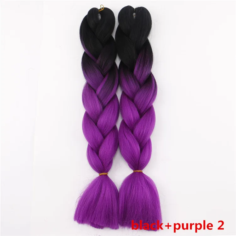 24inch black and grey jumbo braid hair