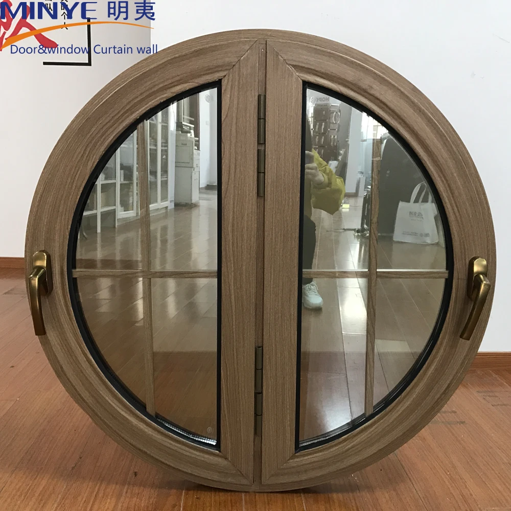 Semi Circular Design Aluminum Window European Design Round Oval Window