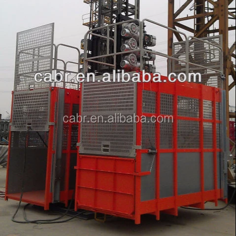 Cage type rack and pinion passenger and material lifter with stable and compact structure