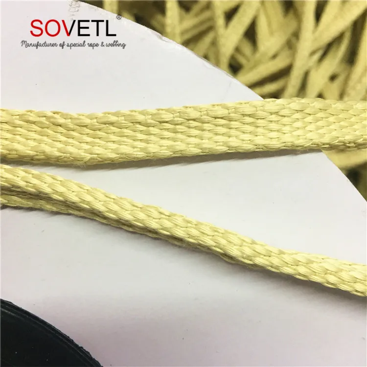 
High heat resistant insulation para aramid fiber webbing tape for glass 